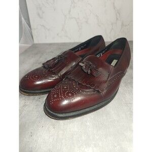 Vintage Florsheim Leather Dress Shoes Mens 9.5D Slip On Loafers Tassel